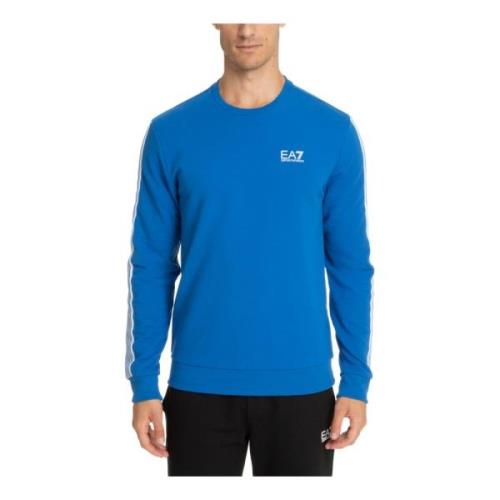 Effen Logo Sweatshirt Emporio Armani EA7 , Blue , Heren