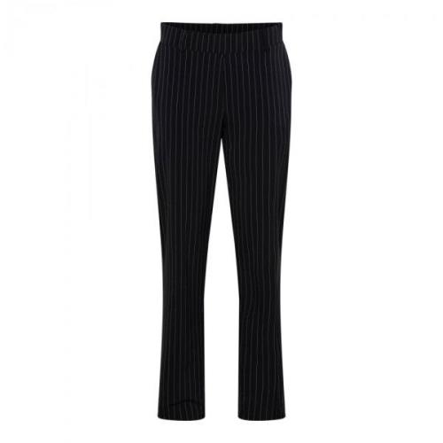 Pin-Stripe Cigarette Broek Zwart &Co Woman , Black , Dames