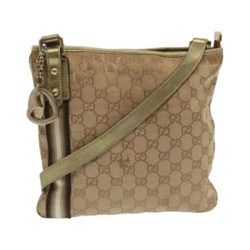 Pre-owned Canvas gucci-bags Gucci Vintage , Beige , Dames