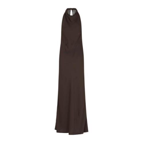 Elegante Kant Maxi Jurk Rotate Birger Christensen , Brown , Dames