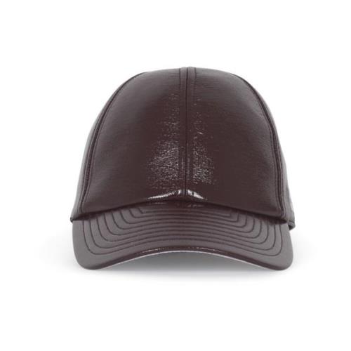 Paarse Vinyl Cap Hoed Courrèges , Purple , Dames