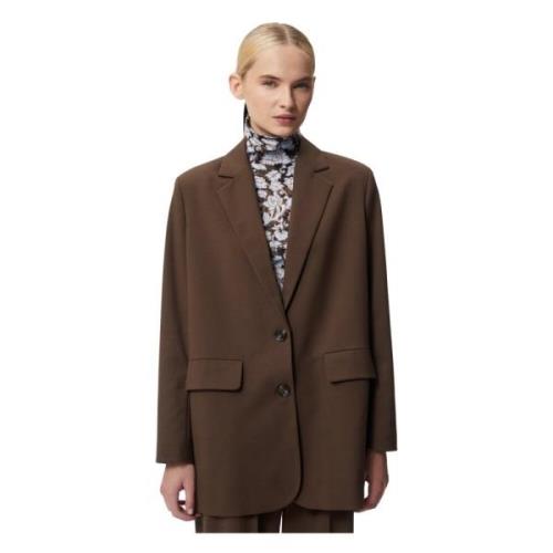 Oversized Blazer Ellie Bizuu , Brown , Dames