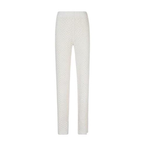 Linnen Katoen Flare Broek Eleventy , Beige , Dames