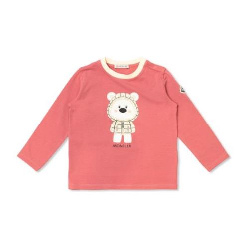 Lange mouw T-shirt Moncler , Pink , Unisex