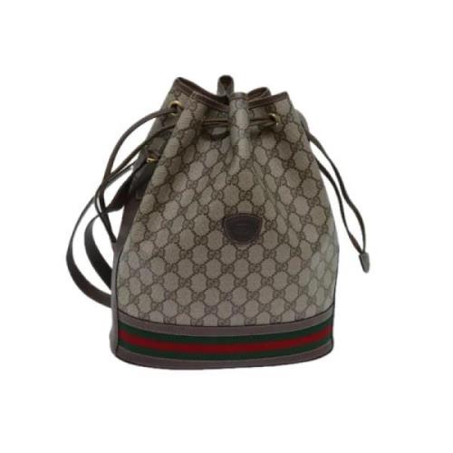 Pre-owned Leather gucci-bags Gucci Vintage , Beige , Dames