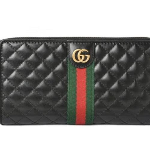 Pre-owned Leather wallets Gucci Vintage , Black , Heren