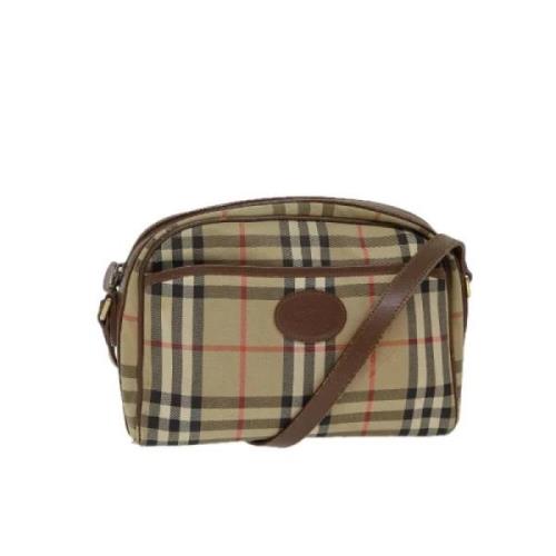 Pre-owned Cotton shoulder-bags Burberry Vintage , Beige , Dames