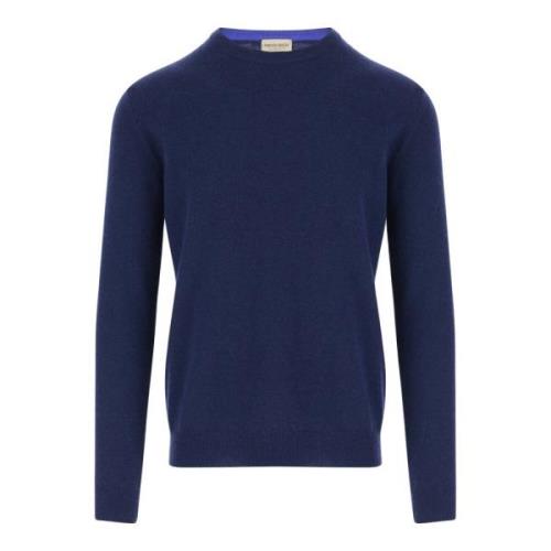 Blauwe Wol Pullover Crew Neck Sweater Woolrich , Blue , Heren