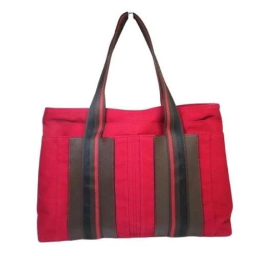 Pre-owned Canvas totes Hermès Vintage , Red , Dames