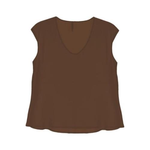 Mouwloze Top Imperial , Brown , Dames