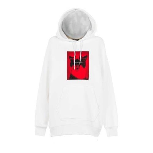 Dames hoodie, wit, katoen, modieus Diesel , White , Dames