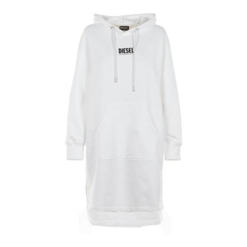 Witte Hoodie Jurk Diesel , White , Dames