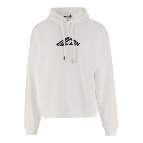 Hoodie van katoenmix met logo Dsquared2 , White , Heren