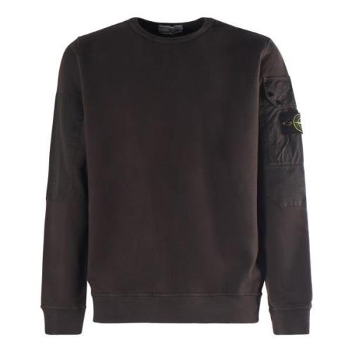 Katoenen Sweatshirt Ronde Kraag Regular Fit Stone Island , Gray , Here...