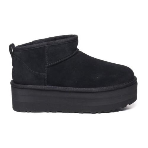 Zwarte Suède Laarzen met Wolvoering UGG , Black , Dames