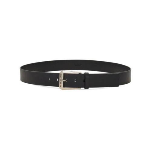 Stijlvolle Riemencollectie Salvatore Ferragamo , Black , Heren