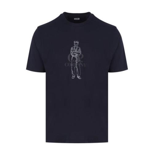 Britse Zeeman Grafische T-shirt Navy Blauw C.p. Company , Blue , Heren