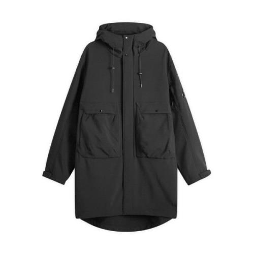 Zwarte Shell-R Hooded Parka Jas C.p. Company , Black , Heren