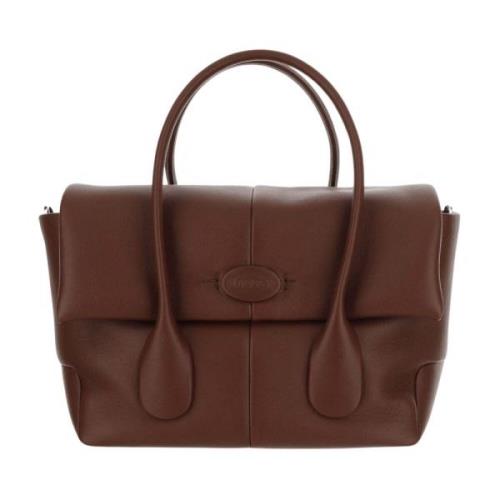 Kalfsleren Handtas Flap Sluiting Tod's , Brown , Dames