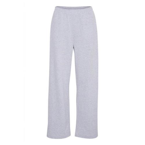 Grijs Melange Loszittende Sweatpants Kaffe , Gray , Dames