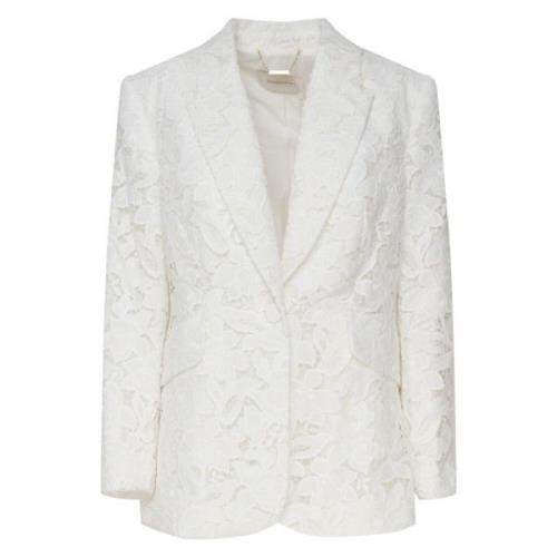 Witte Jas Voorzakken Enkele Knoopsluiting Zimmermann , White , Dames