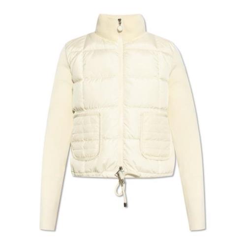 Cardigan met gewatteerde voorkant Moncler , Beige , Dames