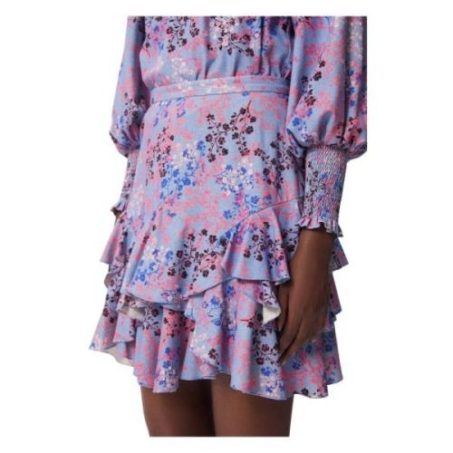 Bloemenprint Zijden Mini Rok Bizuu , Multicolor , Dames