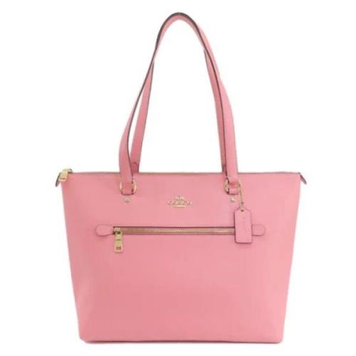 Pre-owned Leather totes Coach Pre-owned , Pink , Dames