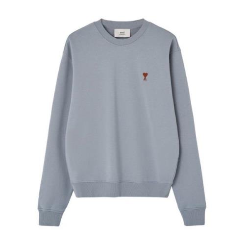 Blauwe Logo Sweaters Ami Paris , Blue , Heren