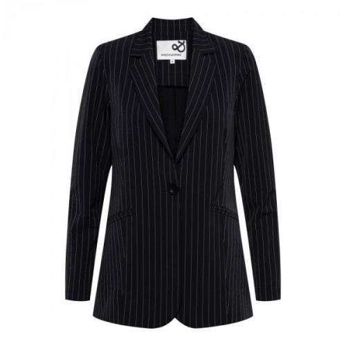 Phoebe Stripe Lange Blazer &Co Woman , Black , Dames