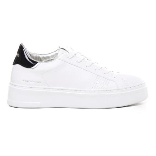 Witte Leren Sneakers met Stud Crime London , White , Dames