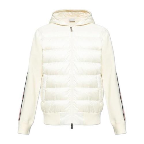 Cardigan met gewatteerde voorkant Moncler , Beige , Heren