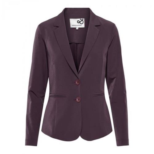 Bordeaux Blazer met Paspelzak &Co Woman , Purple , Dames