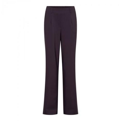 Penelope Bordeaux Flare Travel Broek &Co Woman , Purple , Dames