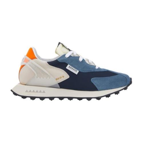 Blauw Oranje Sneakers RUN OF , Blue , Heren