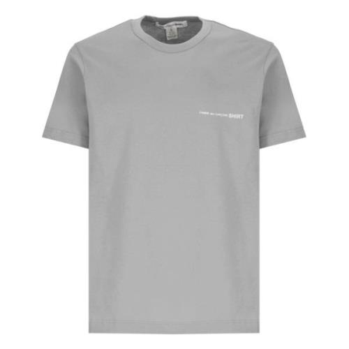 Grijze T-shirts en Polos met Logo Comme des Garçons , Gray , Heren