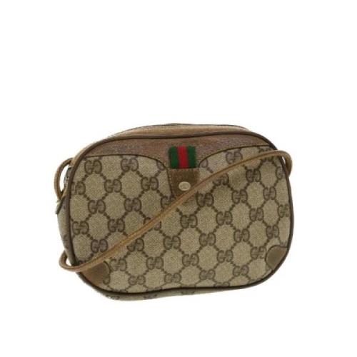 Pre-owned Canvas gucci-bags Gucci Vintage , Beige , Dames