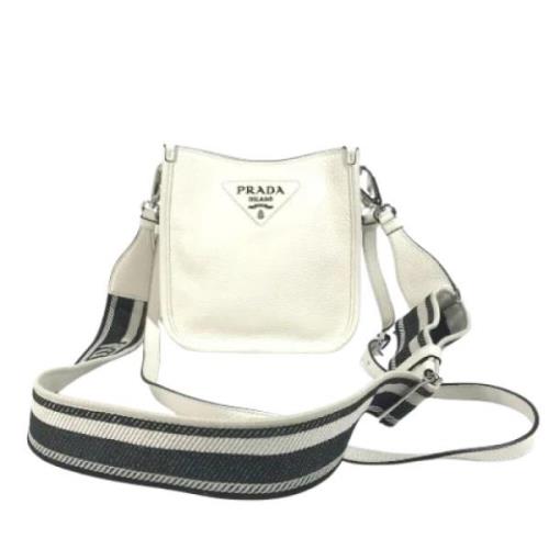 Pre-owned Leather prada-bags Prada Vintage , White , Dames