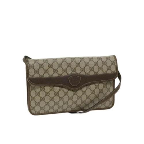 Pre-owned Canvas gucci-bags Gucci Vintage , Beige , Dames