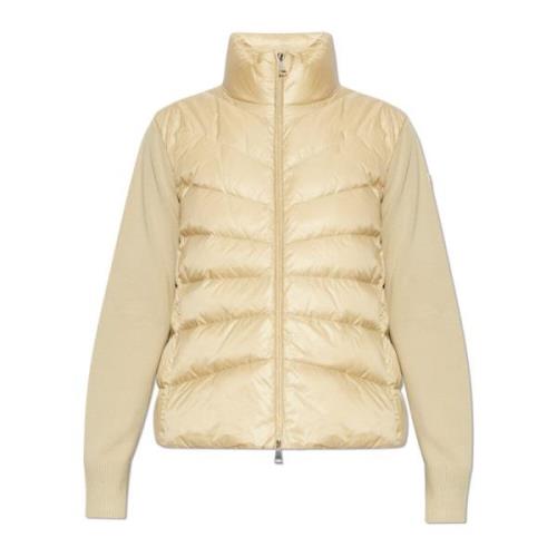 Cardigan met gewatteerde voorkant Moncler , Beige , Dames