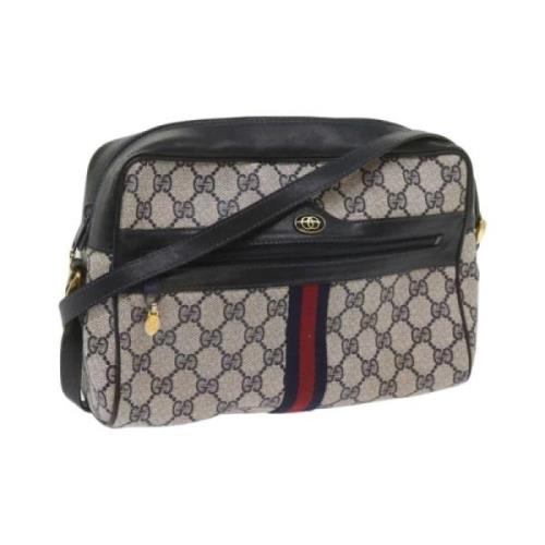 Pre-owned Canvas gucci-bags Gucci Vintage , Blue , Dames