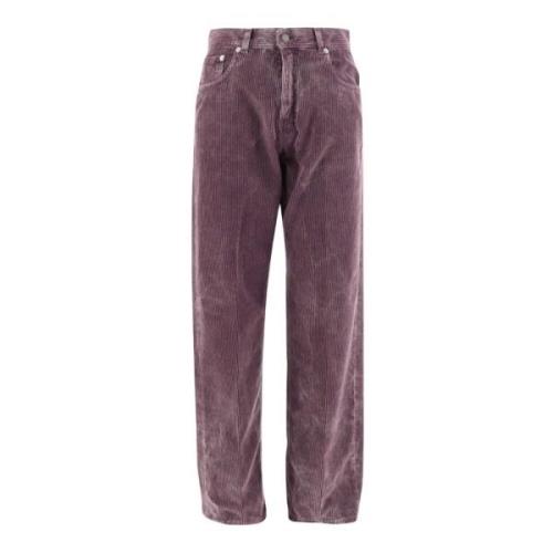 Paarse Corduroy Katoenen Fluwelen Broek Haikure , Purple , Dames