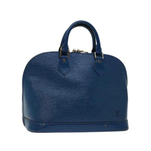 Pre-owned Leather handbags Louis Vuitton Vintage , Blue , Dames