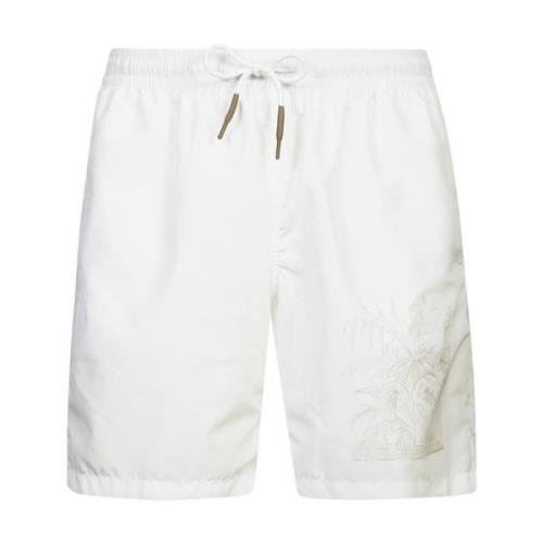 Bloemen Strand Shorts Eleventy , White , Heren