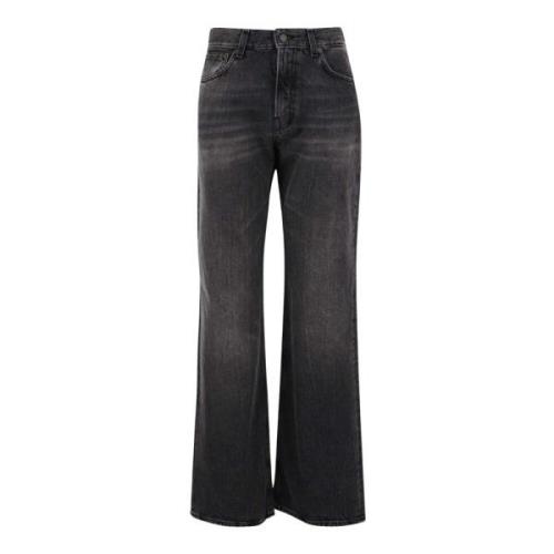 Donkere Denim Regular Fit Jeans Haikure , Black , Dames