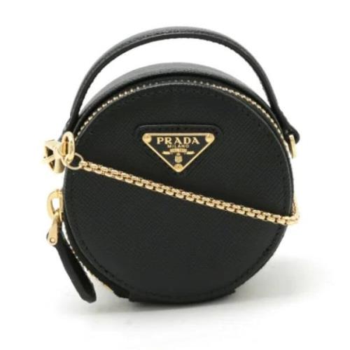 Pre-owned Leather shoulder-bags Prada Vintage , Black , Dames