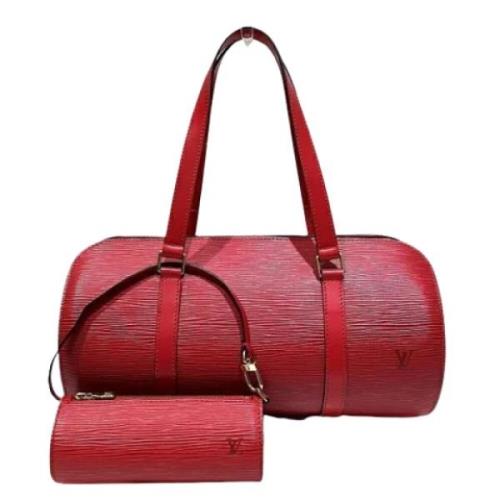 Pre-owned Leather handbags Louis Vuitton Vintage , Red , Dames