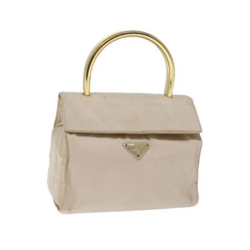 Pre-owned Nylon handbags Prada Vintage , Beige , Dames