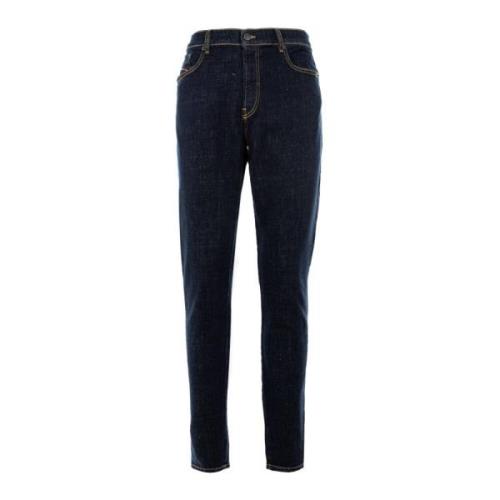 Heren Donkerblauwe Denim Jeans Diesel , Blue , Heren