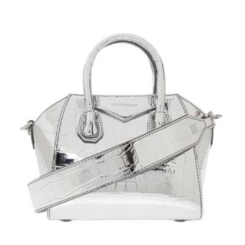 Krokodil Effect Tote Tas Givenchy , Gray , Dames